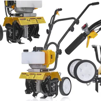 GEKO Benzine tuinfrees - 28 cm werkbreedte - 4 messen - 5-10 cm diepte - 52cc motor