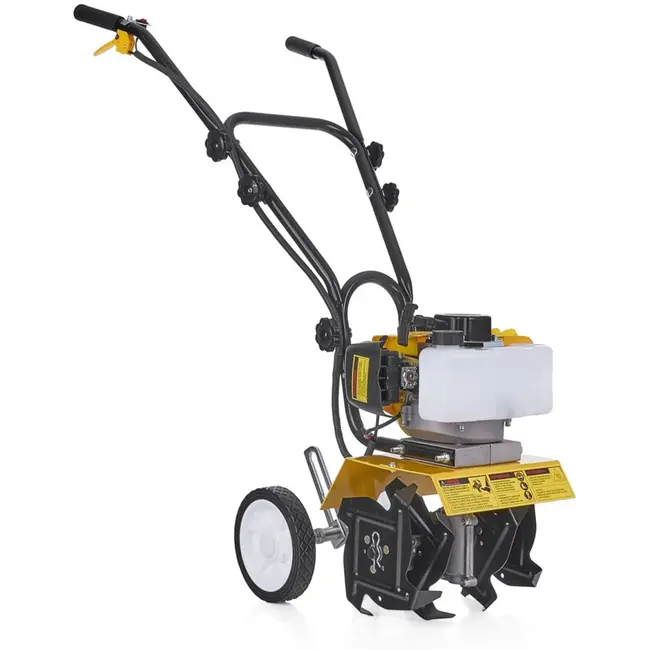 GEKO Benzine tuinfrees - 28 cm werkbreedte - 4 messen - 5-10 cm diepte - 52cc motor