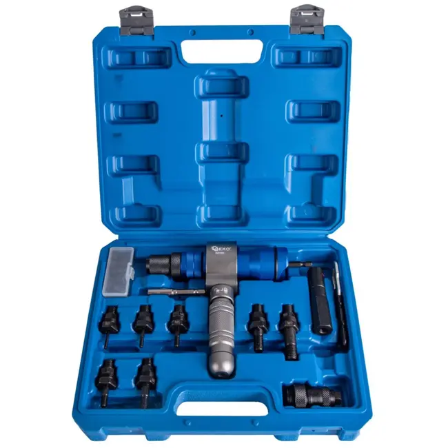 GEKO Nit- en moeradapter met handgreep - 3-in-1 - CrV-Mo staal - 170 mm - Inclusief opbergkoffer