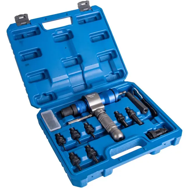 GEKO Nit- en moeradapter met handgreep - 3-in-1 - CrV-Mo staal - 170 mm - Inclusief opbergkoffer