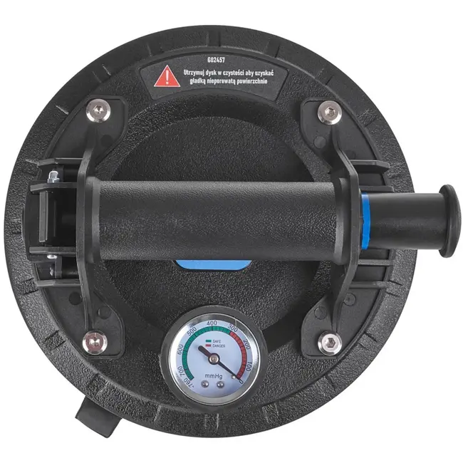 GEKO Vacuum zuignap - 200mm - 170kg draagkracht - Met drukmeter - Snelle ontgrendeling