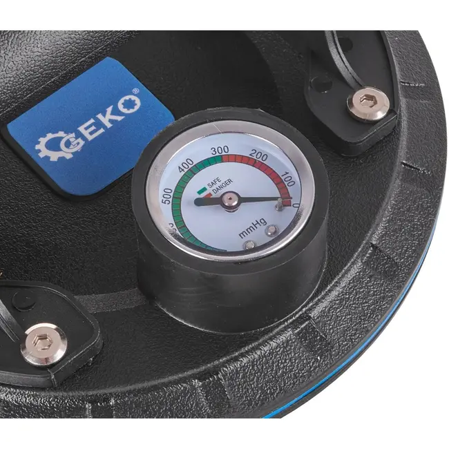 GEKO Vacuum zuignap - 200mm - 170kg draagkracht - Met drukmeter - Snelle ontgrendeling