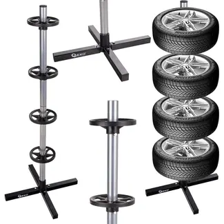 GEKO Wielopslagrek - Stabiele Metalen Constructie - 100 kg Draagvermogen - Compact Formaat 46x46x103 cm