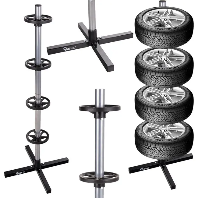 GEKO Wielopslagrek - Stabiele Metalen Constructie - 100 kg Draagvermogen - Compact Formaat 46x46x103 cm