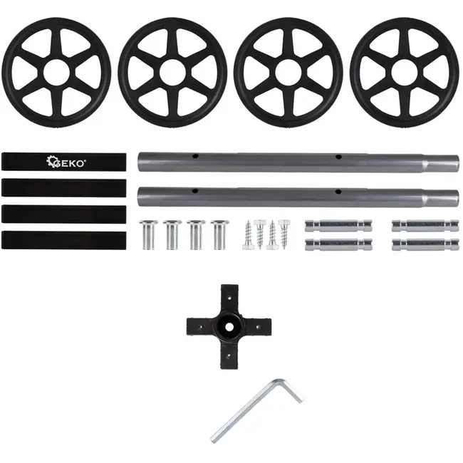 GEKO Wielopslagrek - Stabiele Metalen Constructie - 100 kg Draagvermogen - Compact Formaat 46x46x103 cm