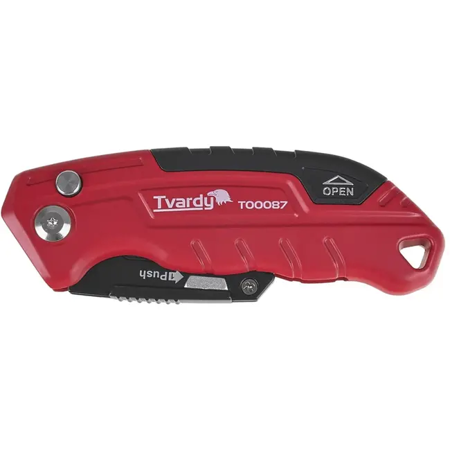 Tvardy Vouwmes - Trapeziumvormig Lemmet - Aluminium Behuizing - 3-Positie Vergrendeling - Inclusief 4 Bladen