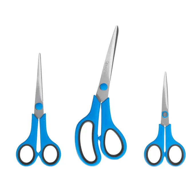 GEKO Schaarset - Roestvrij Staal - Ergonomisch - 3 Stuks - Diverse Maten