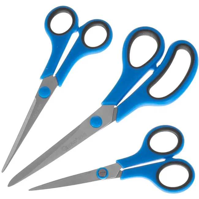 GEKO Schaarset - Roestvrij Staal - Ergonomisch - 3 Stuks - Diverse Maten