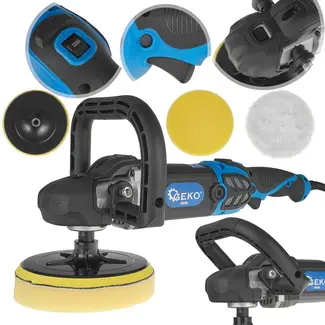GEKO Krachtige autopolijstmachine 1400W - 180mm - Ergonomisch ontwerp - Inclusief accessoires - Veilig en efficiënt