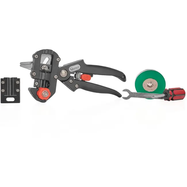 GEKO Gereedschapsset voor enten - ergonomisch - zwart - 3-10 mm - met handige koffer