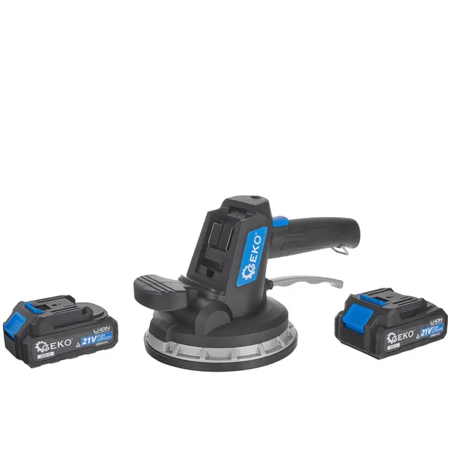 GEKO Tegeltrilgereedschap - Accu Zuignap - Verstelbare Trilling - 180mm - Inclusief 2 Batterijen