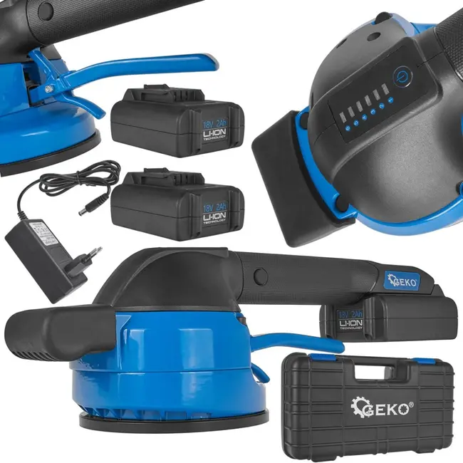 GEKO Tegeltrilgereedschap - Batterij - Zuignap - 120mm - 2 stuks