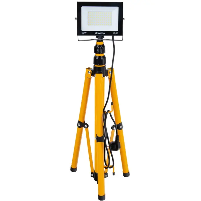 Keltin LED bouwlamp - 50W - telescopisch statief - neutraal wit 4500K - verstelbare hoogte 60-160 cm