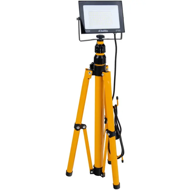 Keltin LED bouwlamp - 50W - telescopische standaard - koud wit 6500K - verstelbare hoogte 60-160 cm