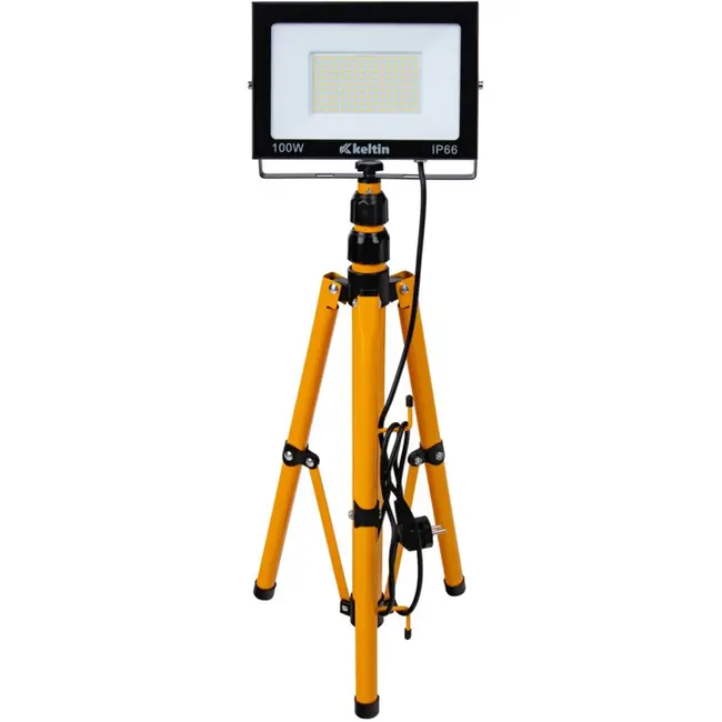 Keltin LED bouwlamp - 100W - Telescopisch statief - Koud wit 6500K - Verstelbare hoogte 60-160 cm