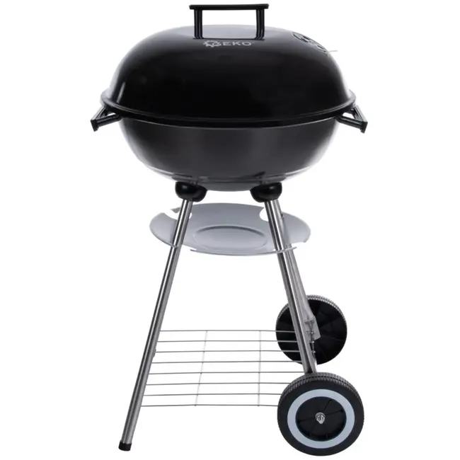 GEKO Ronde houtskoolbarbecue - Met deksel - Ø 39 cm rooster - Zwart - Inclusief hoes