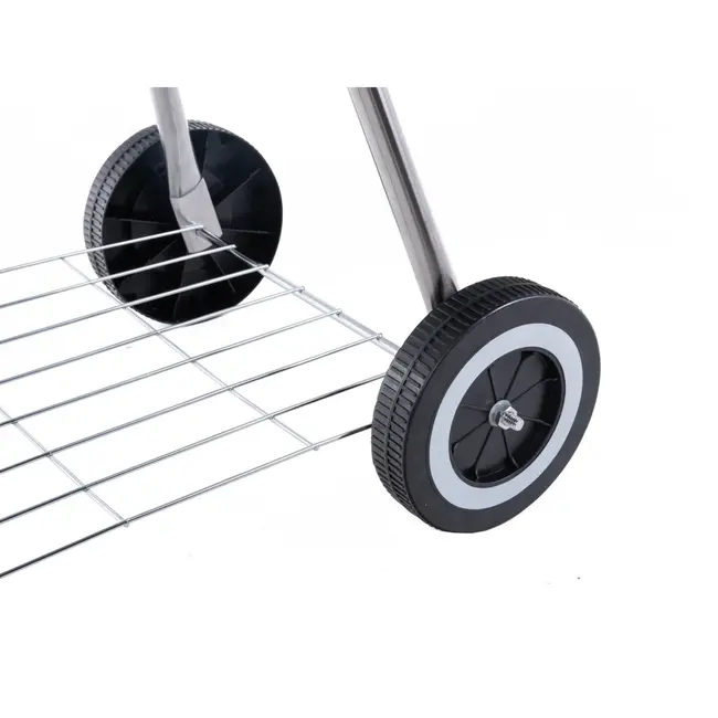 GEKO Ronde houtskoolbarbecue - Met deksel - Ø 39 cm rooster - Zwart - Inclusief hoes