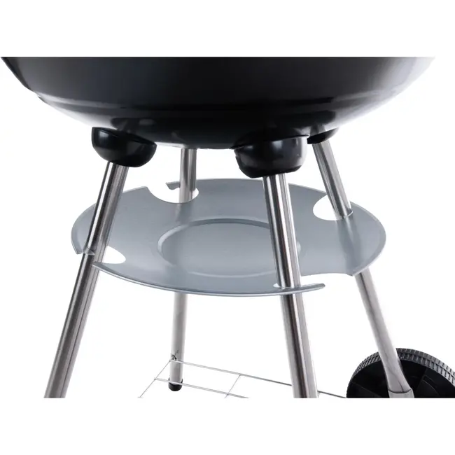 GEKO Ronde houtskoolbarbecue - Met deksel - Ø 39 cm rooster - Zwart - Inclusief hoes