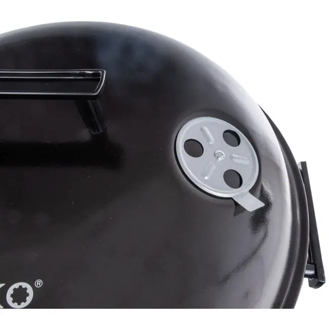 GEKO Ronde houtskoolbarbecue - Met deksel - Ø 39 cm rooster - Zwart - Inclusief hoes