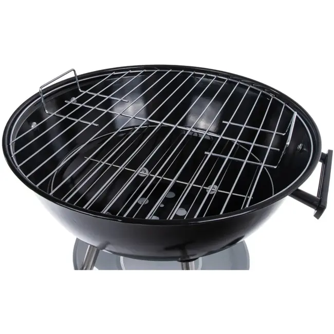 GEKO Ronde houtskoolbarbecue - Met deksel - Ø 39 cm rooster - Zwart - Inclusief hoes