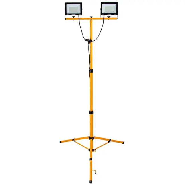 Keltin LED bouwlamp - telescopisch statief - 2x50W - neutraal wit 4500K - verstelbare hoogte 60-160 cm