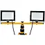 Keltin LED bouwlamp - verstelbare telescoopstandaard - koel wit 6500K - 2x50W - IP66 bescherming