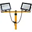 Keltin LED bouwlamp - verstelbare telescoopstandaard - koel wit 6500K - 2x50W - IP66 bescherming