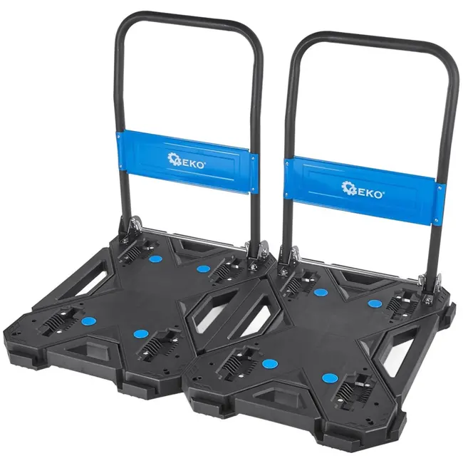 GEKO Modulaire platformwagen - 150 kg draagkracht - inklapbare handgreep - 53x73 cm