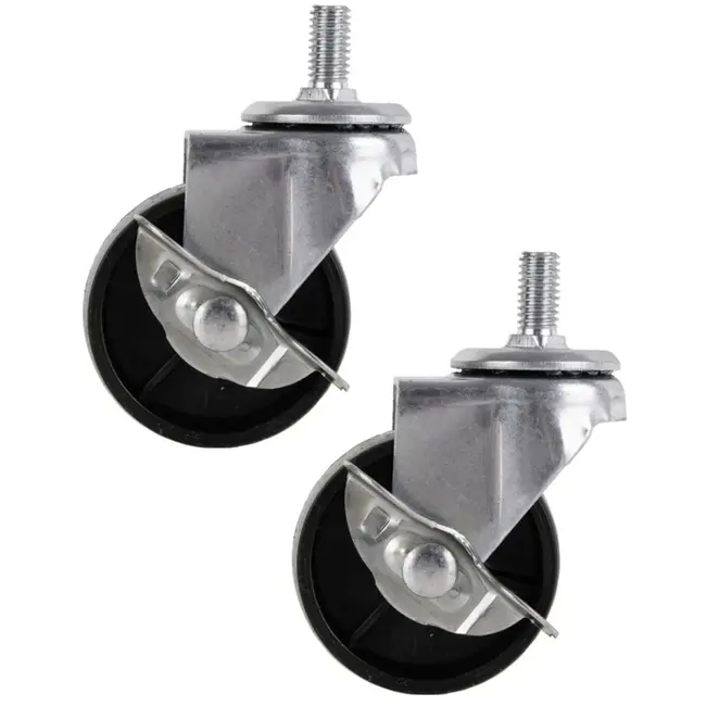 GEKO Mobiel wielopslagrek - 100 kg draagvermogen - 46x46x116 cm - met remmen