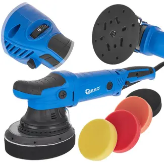 GEKO Dual Action Polijstmachine - 150mm Schijf - 7 Snelheden - Inclusief 4 Sponsen Set GEKO Dual Action Polijstmachine - 150mm Schijf - 7 Snelheden - Inclusief 4 Sponsen Set
