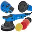 GEKO Dual Action Polijstmachine - 150mm Schijf - 7 Snelheden - Inclusief 4 Sponsen Set