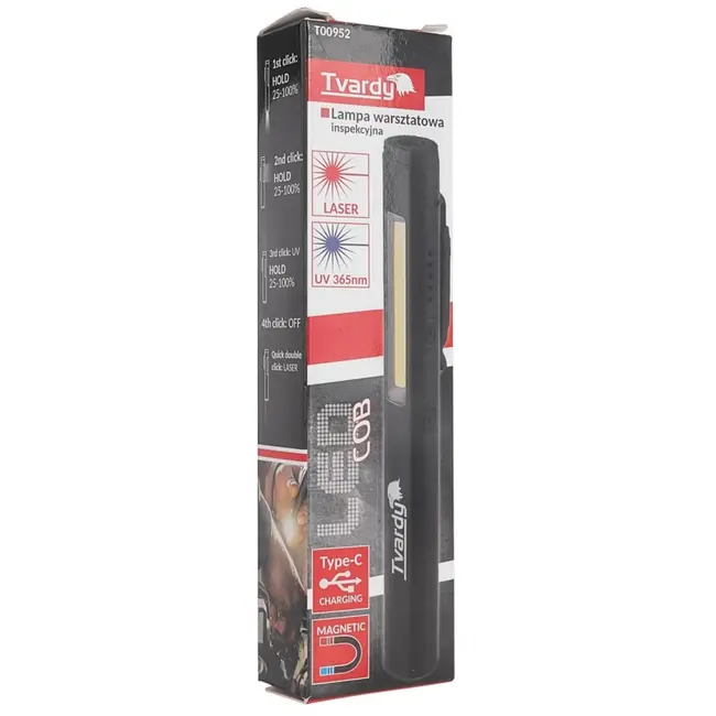 Tvardy Workshop lamp - magnetisch - LED & UV licht - 5W + 3W - 400lm - IP44