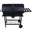 GEKO Barbecue met Thermometer - Vatenmodel - Opvouwbare Planken - Zwart - 71x45 cm Grillrooster