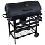 GEKO Barbecue met Thermometer - Vatenmodel - Opvouwbare Planken - Zwart - 71x45 cm Grillrooster