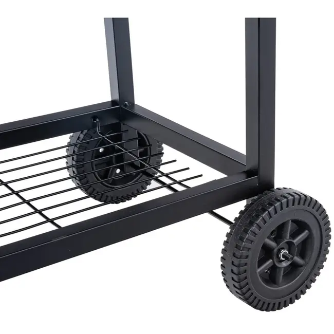 GEKO Barbecue met Thermometer - Vatenmodel - Opvouwbare Planken - Zwart - 71x45 cm Grillrooster