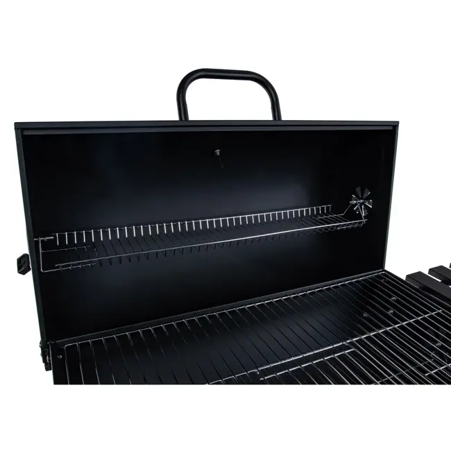 GEKO Barbecue met Thermometer - Vatenmodel - Opvouwbare Planken - Zwart - 71x45 cm Grillrooster