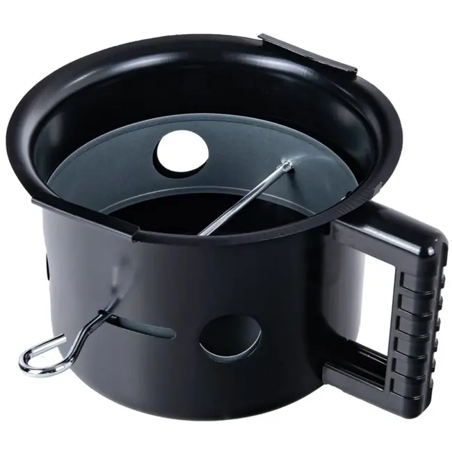 GEKO Barbecue met Thermometer - Vatenmodel - Opvouwbare Planken - Zwart - 71x45 cm Grillrooster