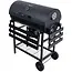 GEKO Barbecue met Thermometer - Vatenmodel - Opvouwbare Planken - Zwart - 71x45 cm Grillrooster