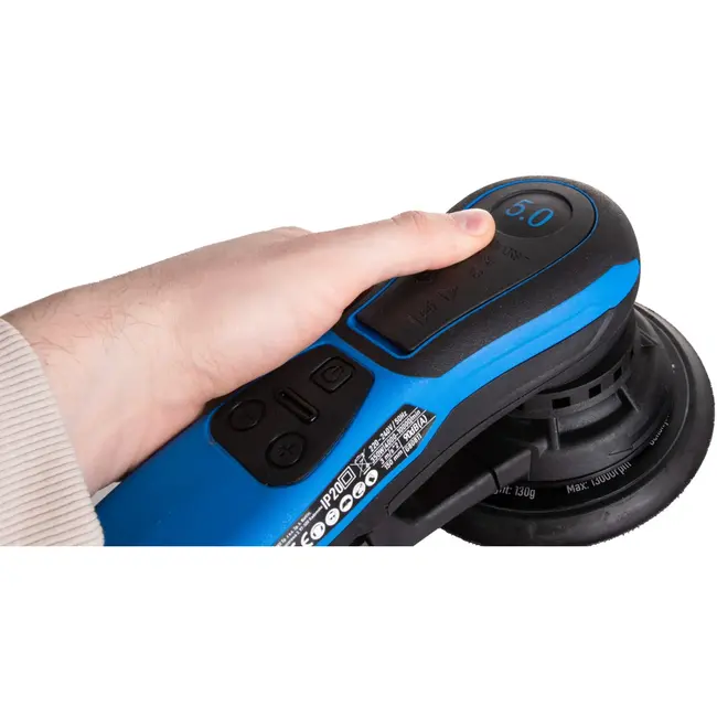 GEKO 150mm elektrische schuurmachine - borstelloos - 350W - ergonomisch ontwerp - stofafzuiging