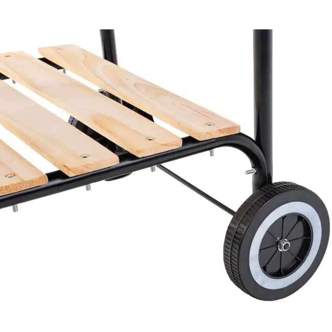 GEKO Verstelbare houtskoolbarbecue - 40x40 cm - Met zijplanken en luchtcirculatiecontrole