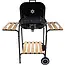 GEKO Verstelbare houtskoolbarbecue - 40x40 cm - Met zijplanken en luchtcirculatiecontrole