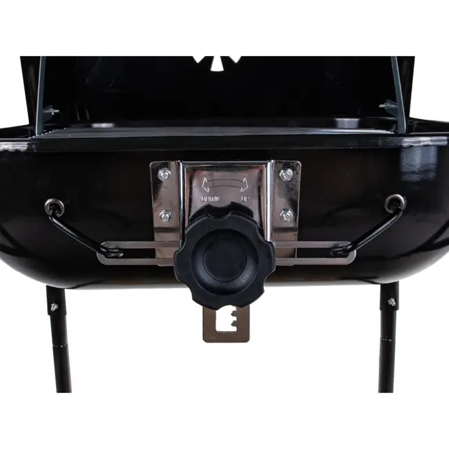 GEKO Verstelbare houtskoolbarbecue - 40x40 cm - Met zijplanken en luchtcirculatiecontrole