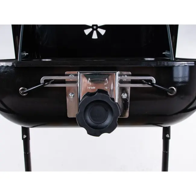 GEKO Verstelbare houtskoolbarbecue - 40x40 cm - Met zijplanken en luchtcirculatiecontrole