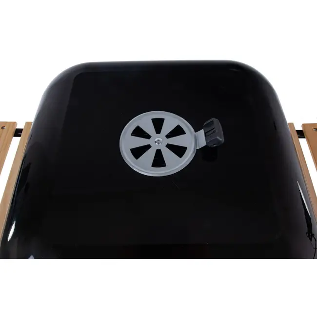 GEKO Verstelbare houtskoolbarbecue - 40x40 cm - Met zijplanken en luchtcirculatiecontrole