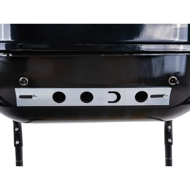 GEKO Verstelbare houtskoolbarbecue - 40x40 cm - Met zijplanken en luchtcirculatiecontrole