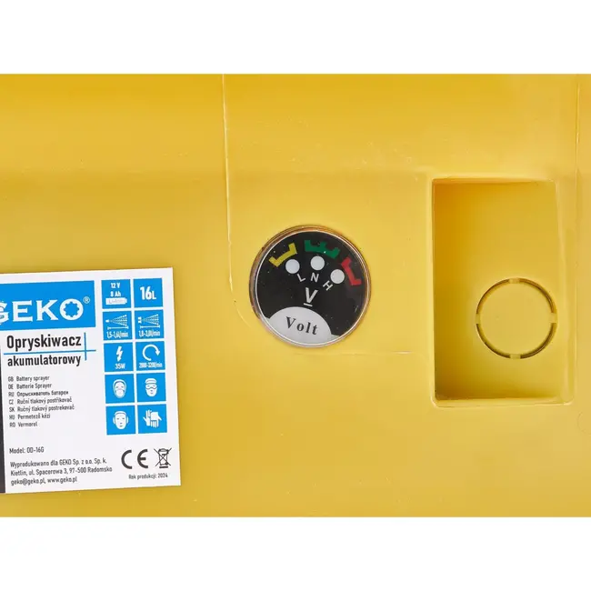 GEKO Accu rugspuit - 16 liter - 7 verstelbare sproeikoppen - Telescopische lans 100 cm - Inclusief oplader