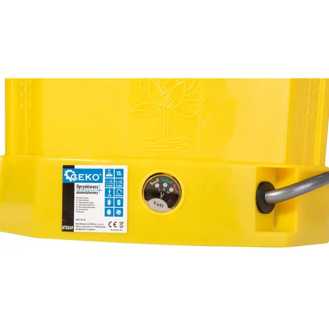 GEKO Accu-rugsproeier - 12L - 7 verwisselbare sproeikoppen - Verstelbare lans tot 100 cm - Comfortabele draagriemen