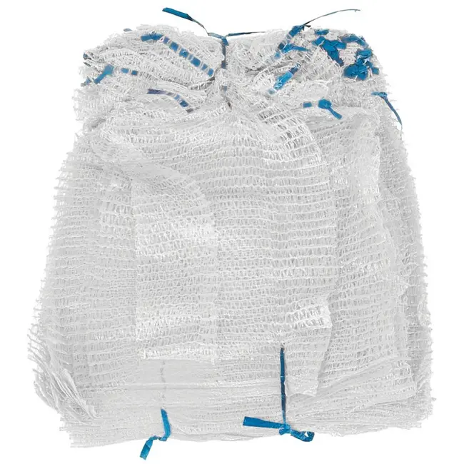 GEKO Raschel zak - 50x80 cm - 30 kg - wit - met trekkoord - 100 stuks