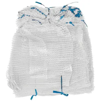 GEKO Raschel zak - 30x50 cm - wit - 5 kg capaciteit - ademend ontwerp - 100 stuks