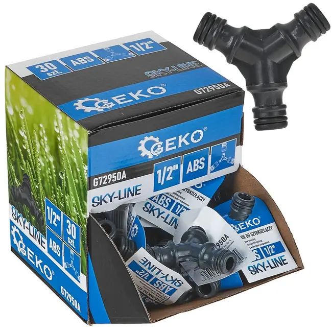 GEKO 3-weg slangverdeler - weerbestendig - eenvoudig te installeren - universele compatibiliteit - 30 stuks
